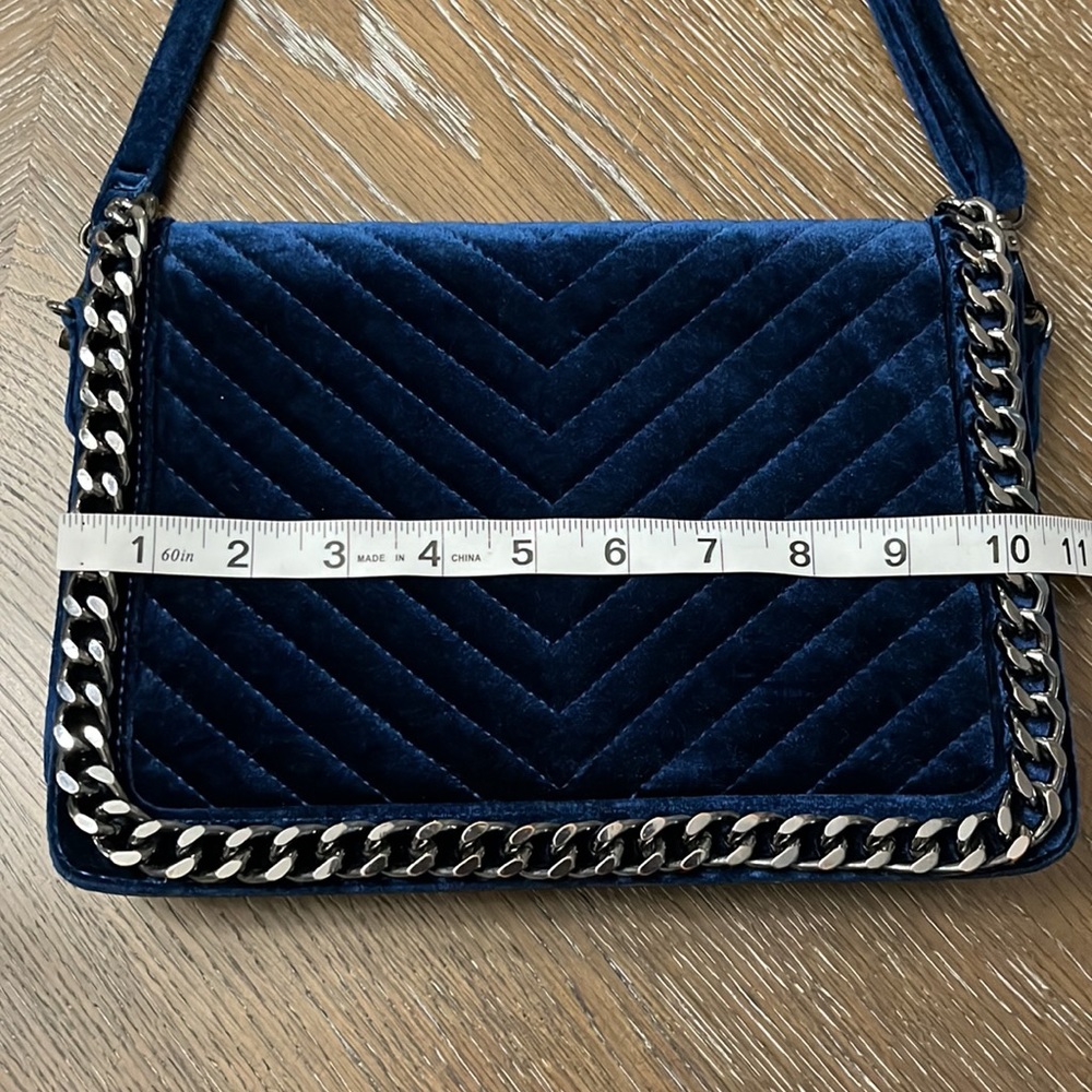 Aldo blue velvet evening crossbody bag - Picture 15 of 17